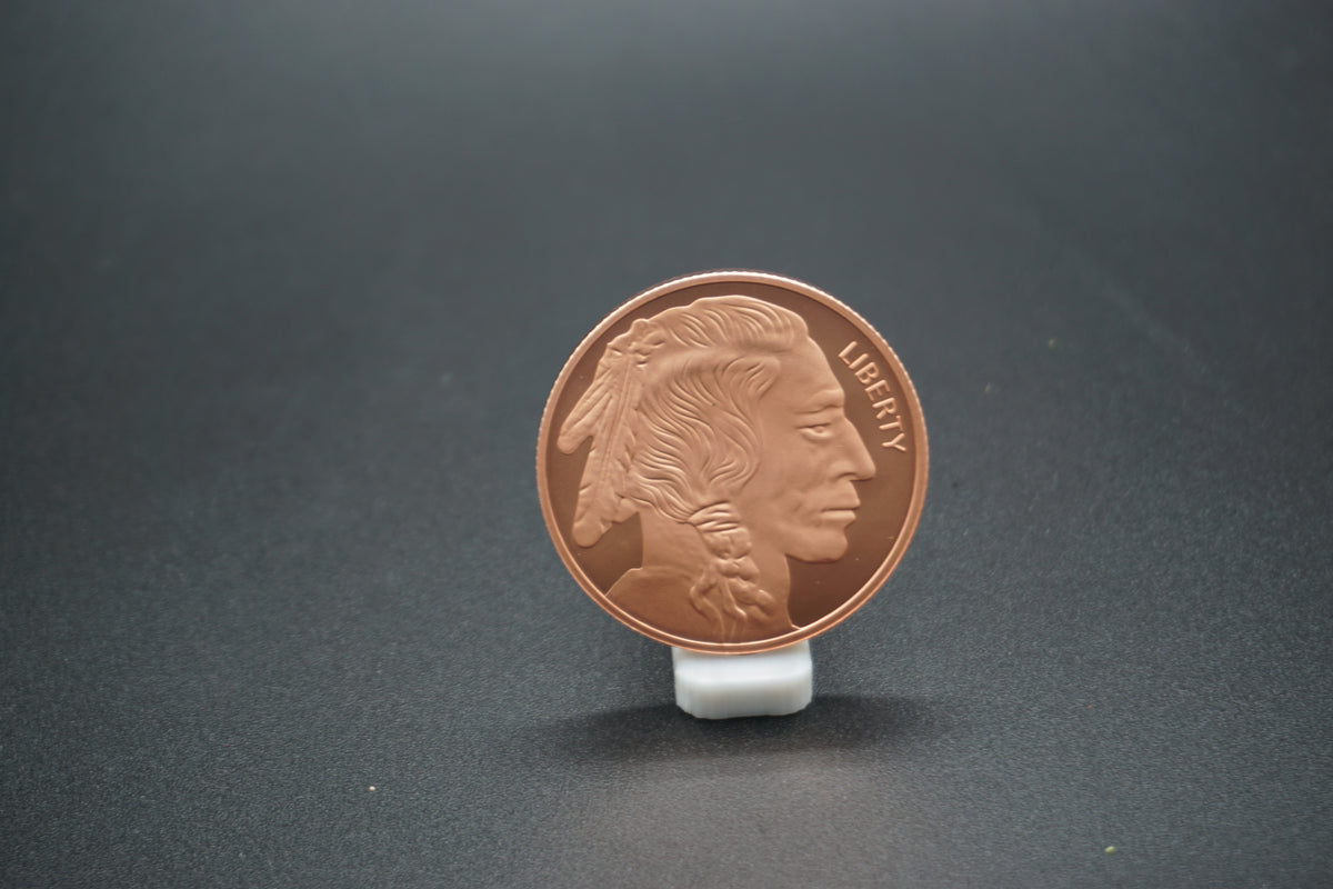 1 avdp ounce Copper Round Indian Head/Buffalo