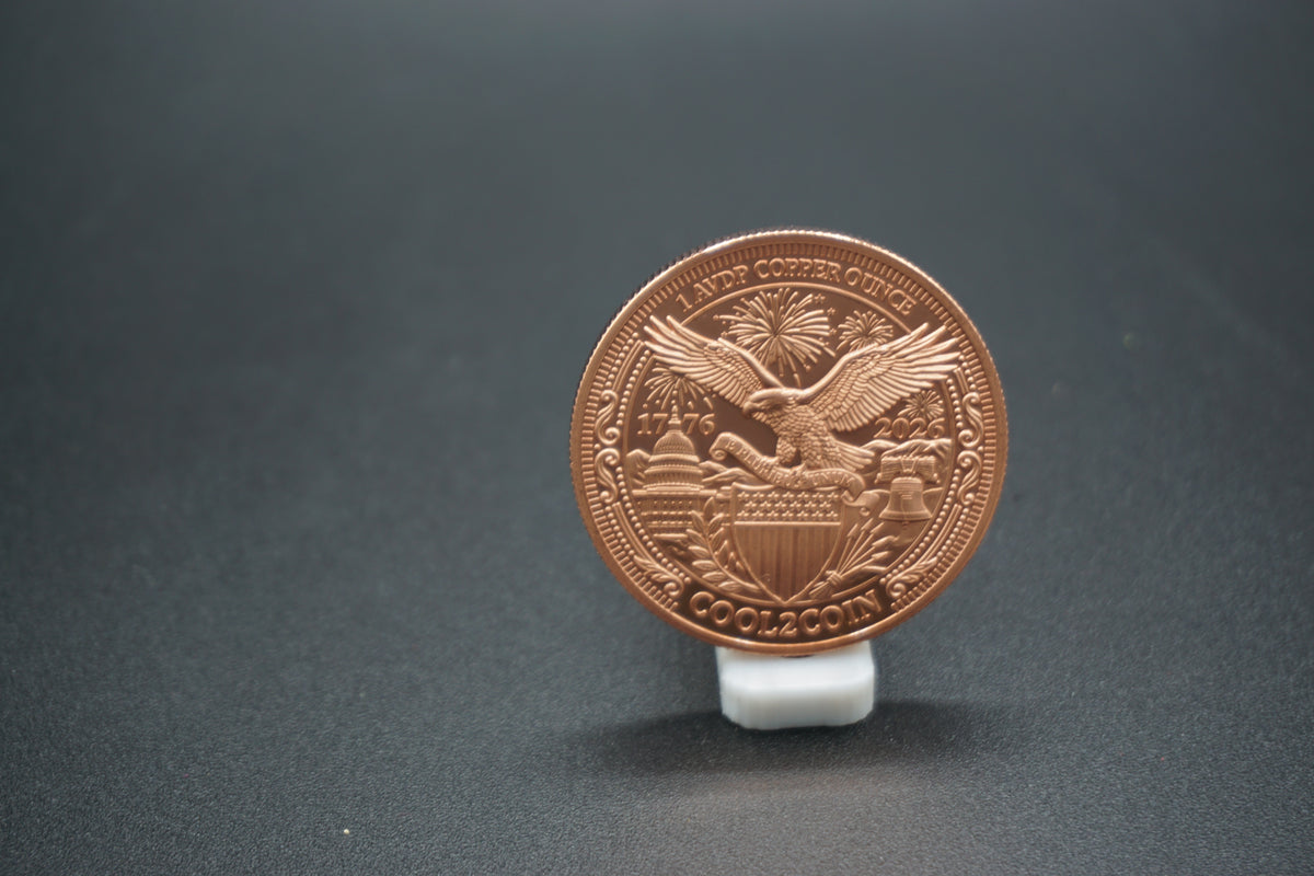 1 avdp ounce Copper Round Liberty 250