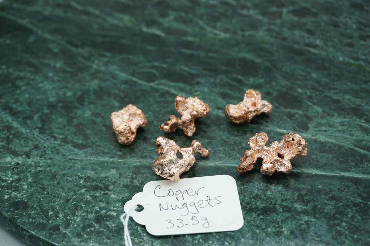 Assorted Natural Copper Nuggets 33.5 gram Coral Variety