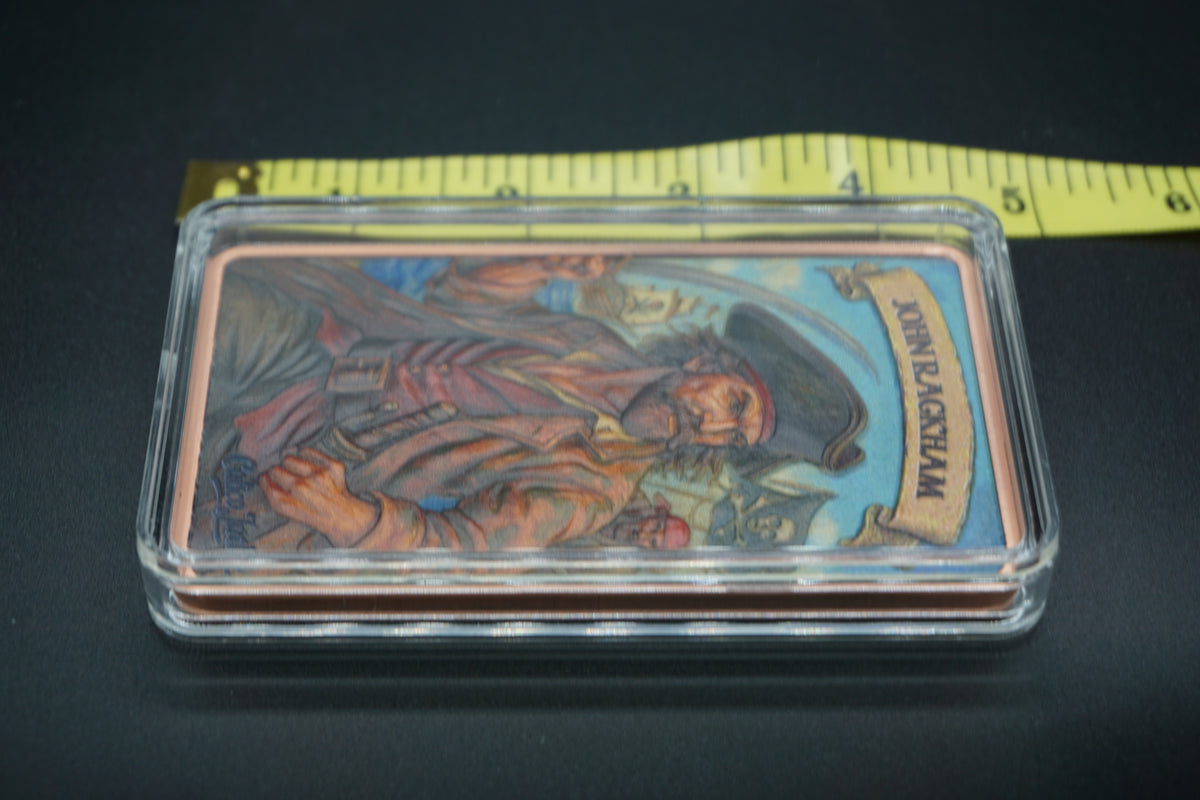10 avdp ounce Copper Bar Pirate John Rackham