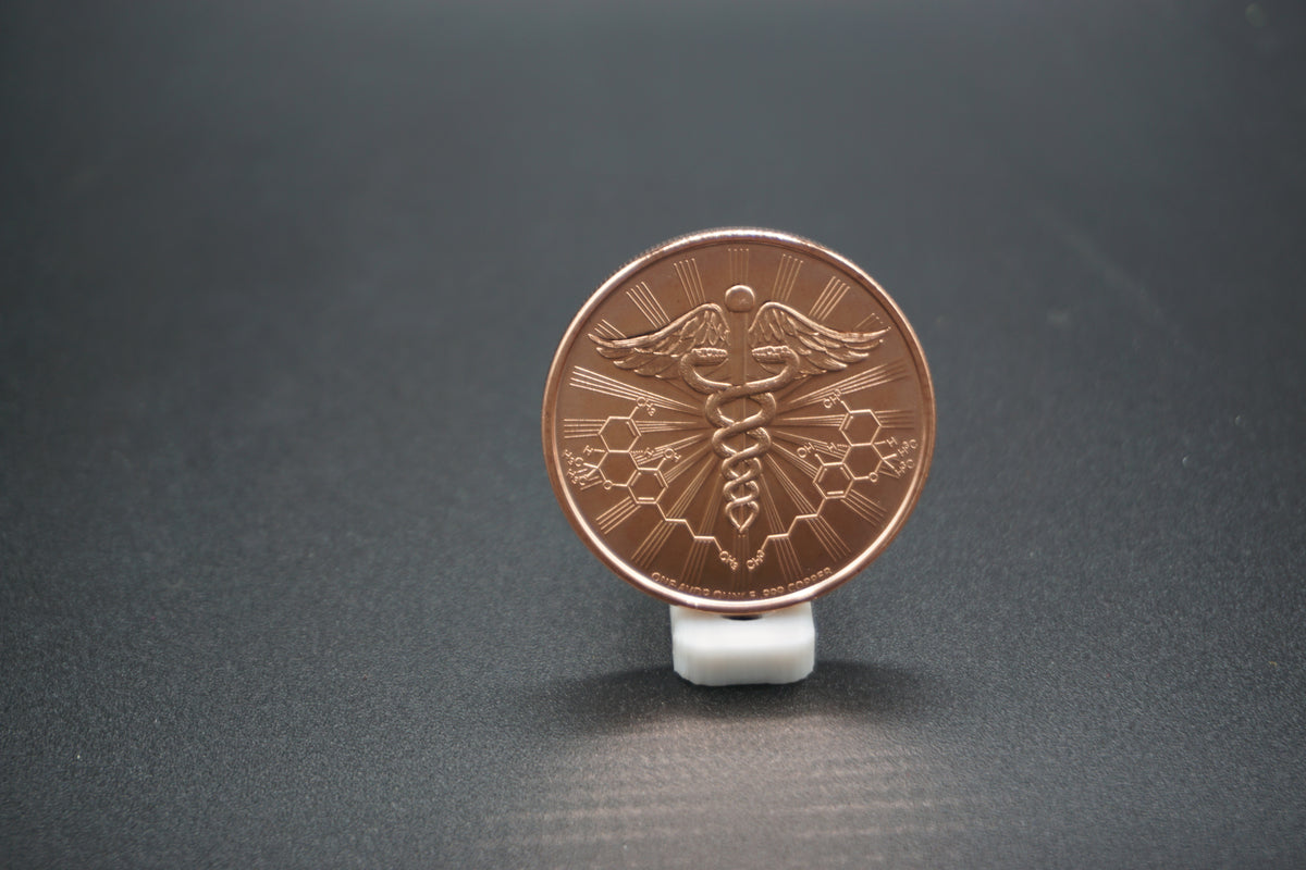 1 avdp ounce Copper Round Cannabis