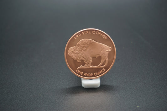 1 avdp ounce Copper Round Indian Head/Buffalo