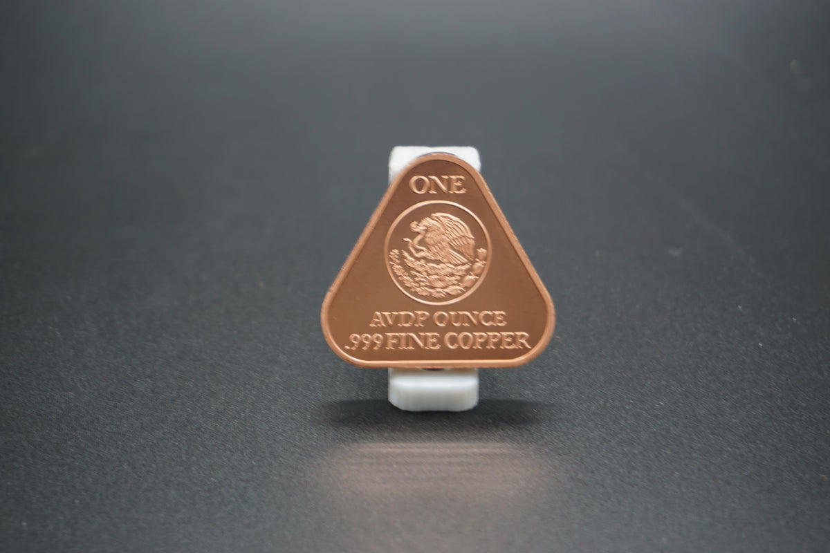 1 avdp ounce Copper Triangular Mexico