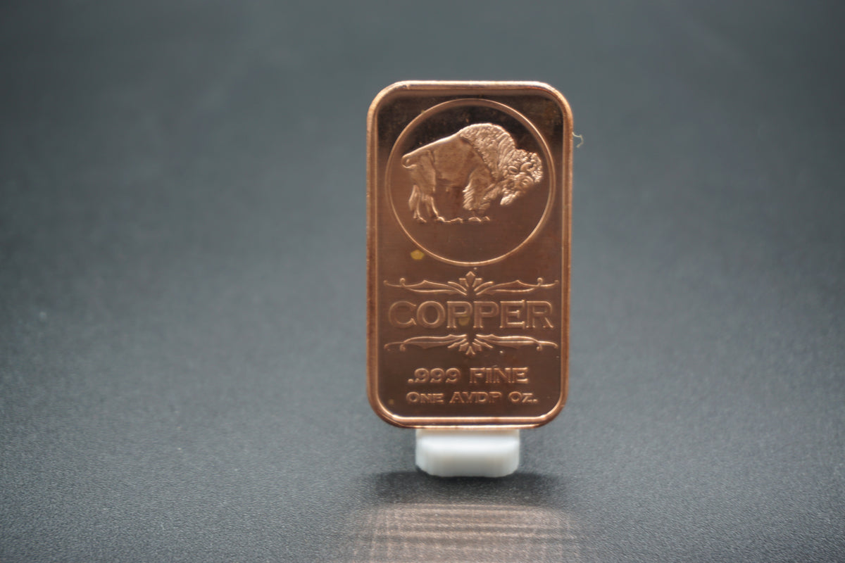1 avdp ounce Copper Bar Bison