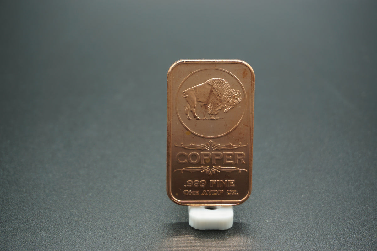 1 avdp ounce Copper Bar Bison