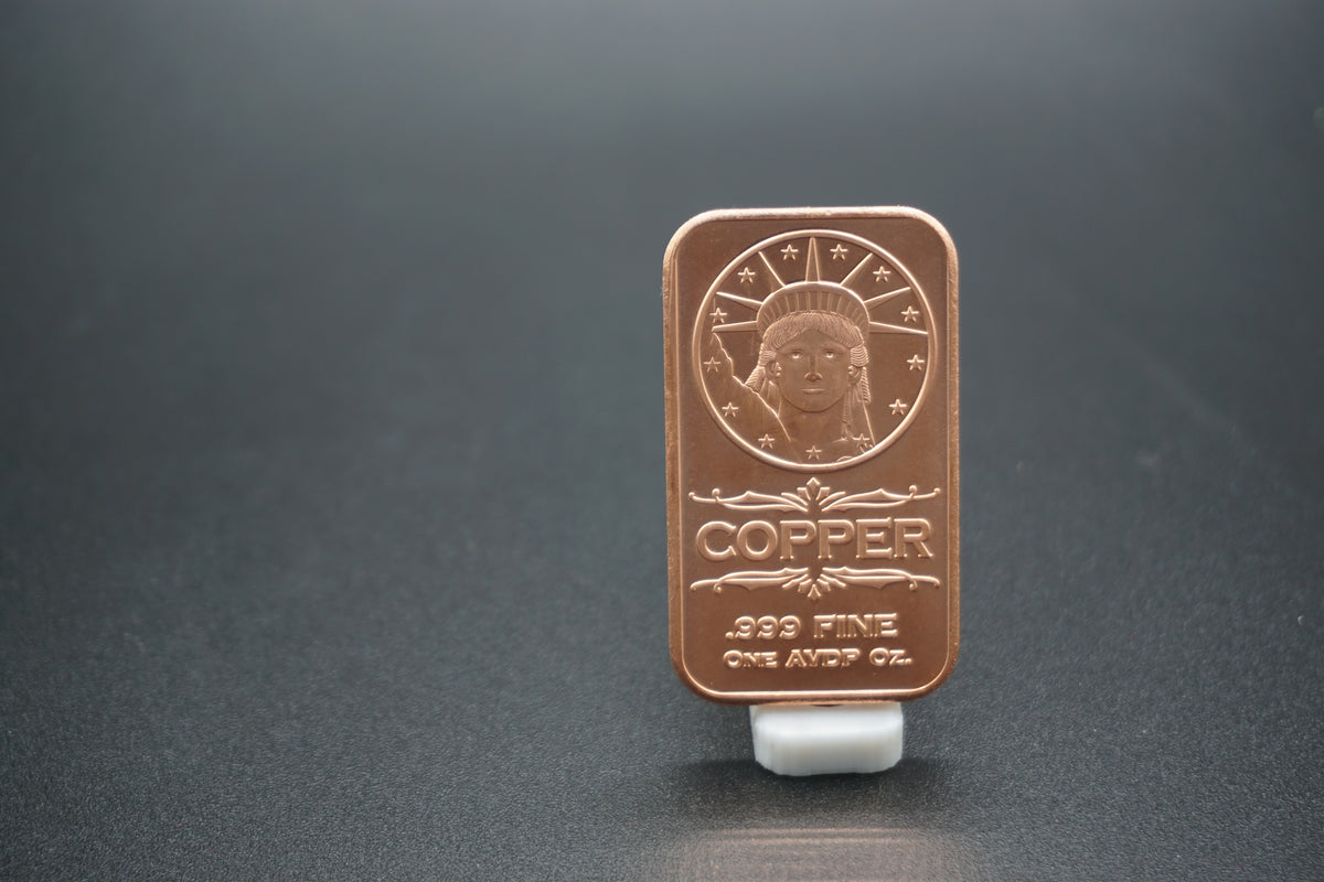 1 avdp ounce Copper Bar Lady Liberty