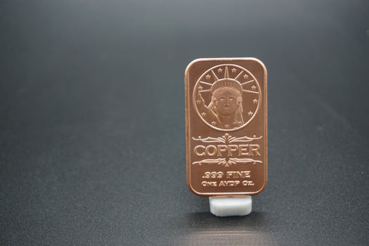 1 avdp ounce Copper Bar Lady Liberty