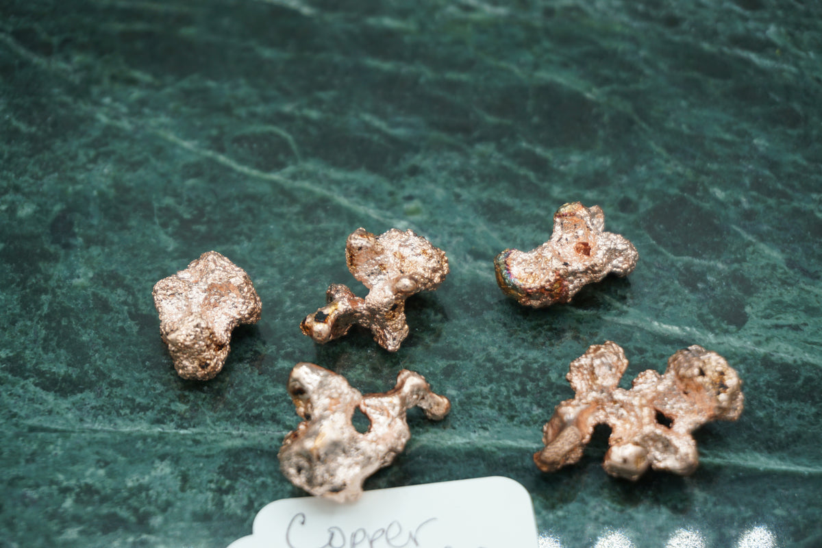 Assorted Natural Copper Nuggets 33.5 gram Coral Variety