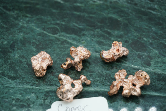 Assorted Natural Copper Nuggets 33.5 gram Coral Variety
