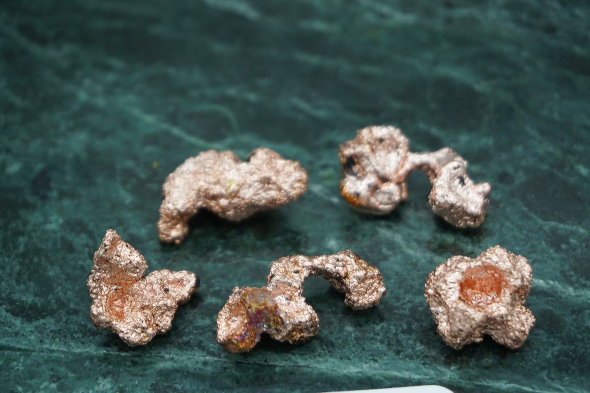 Assorted Natural Copper Nuggets 37.0 gram Coral Variety