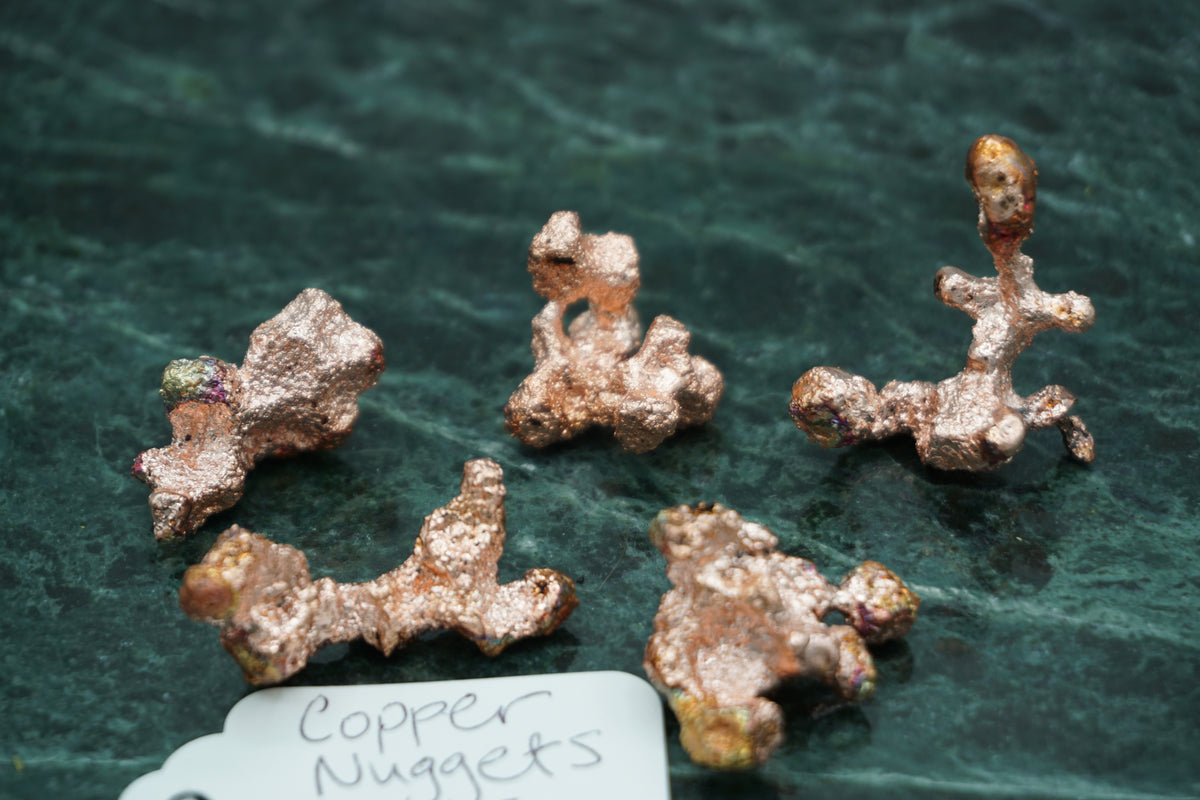 Assorted Natural Copper Nuggets 38.6 gram Coral Variety