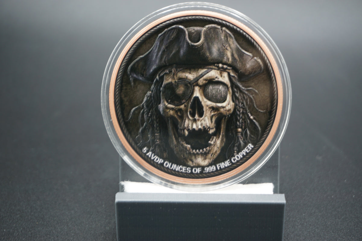 5 avdp ounce .999 Copper Round Kraken