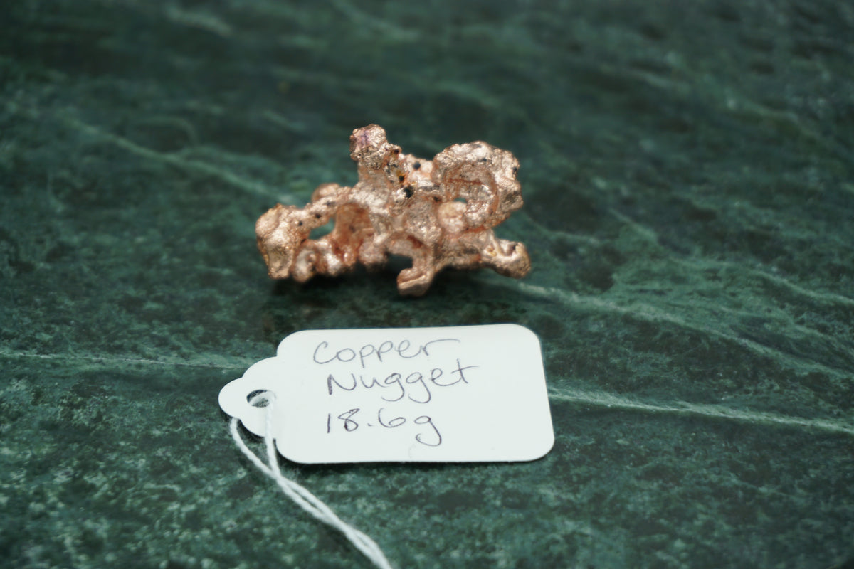 Natural Copper Nugget 18.6 gram A Coral Variety
