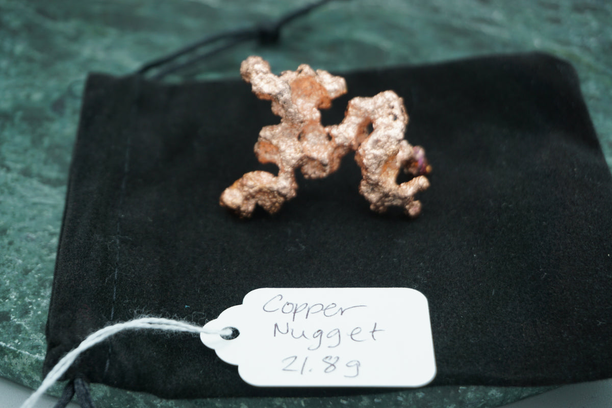 Natural Copper Nugget 21.8 gram Coral Variety
