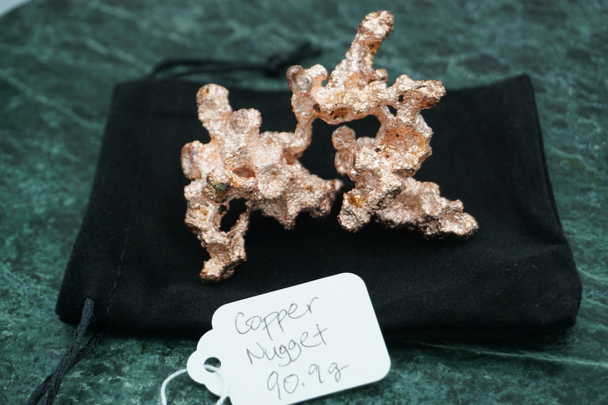 Natural Copper Nugget 90.9 gram coral variety