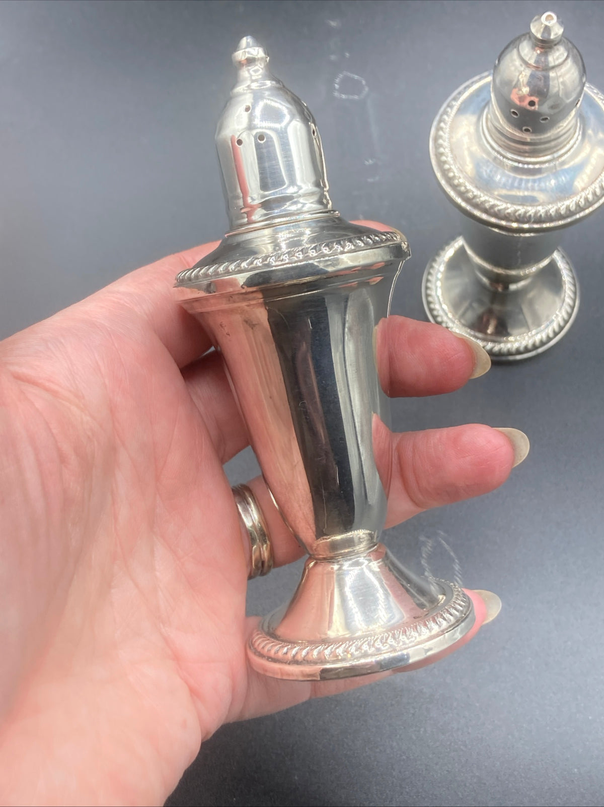 Duchin Antiques Sterling Silver Salt and Pepper shaker