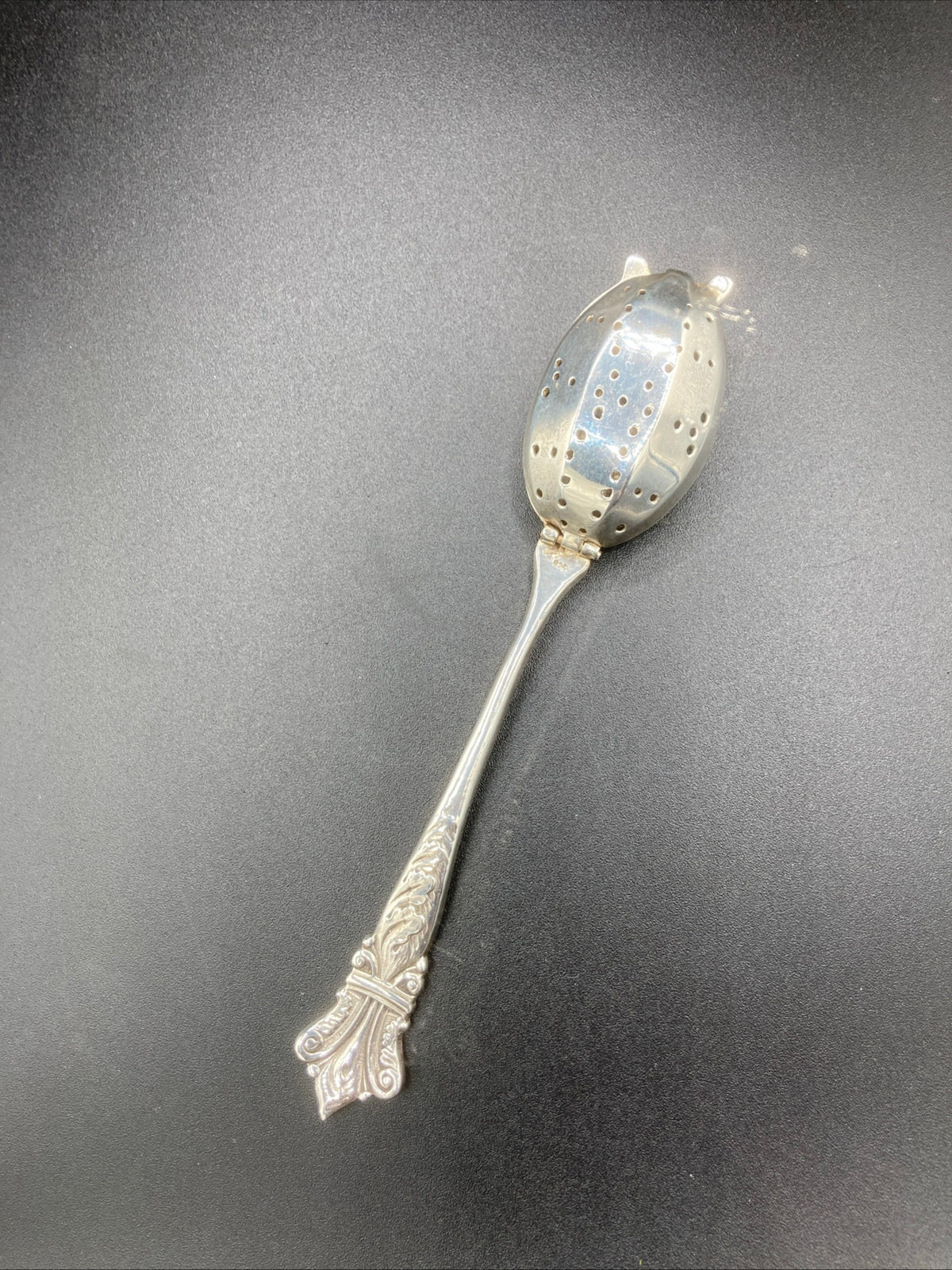 Antique Sterling Silver Tea Strainer Spoon .925