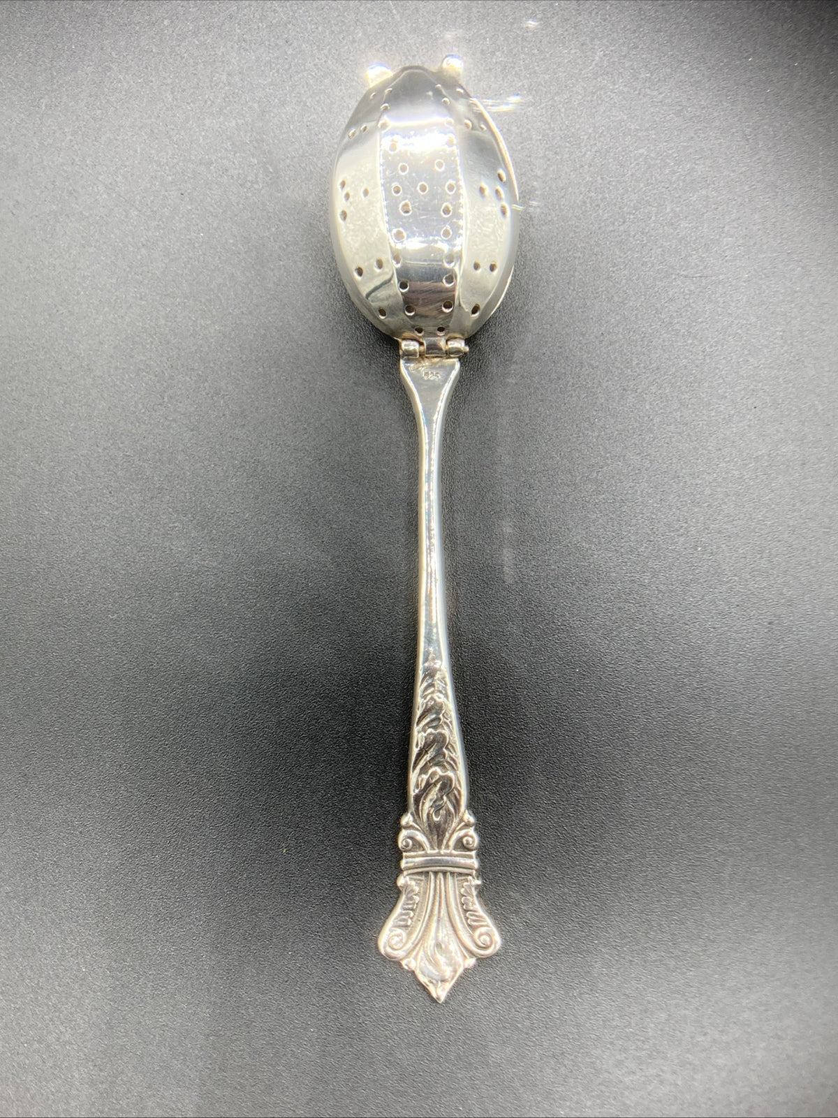 Antique Sterling Silver Tea Strainer Spoon .925