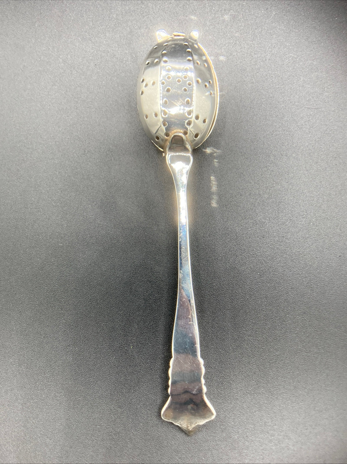 Antique Sterling Silver Tea Strainer Spoon .925