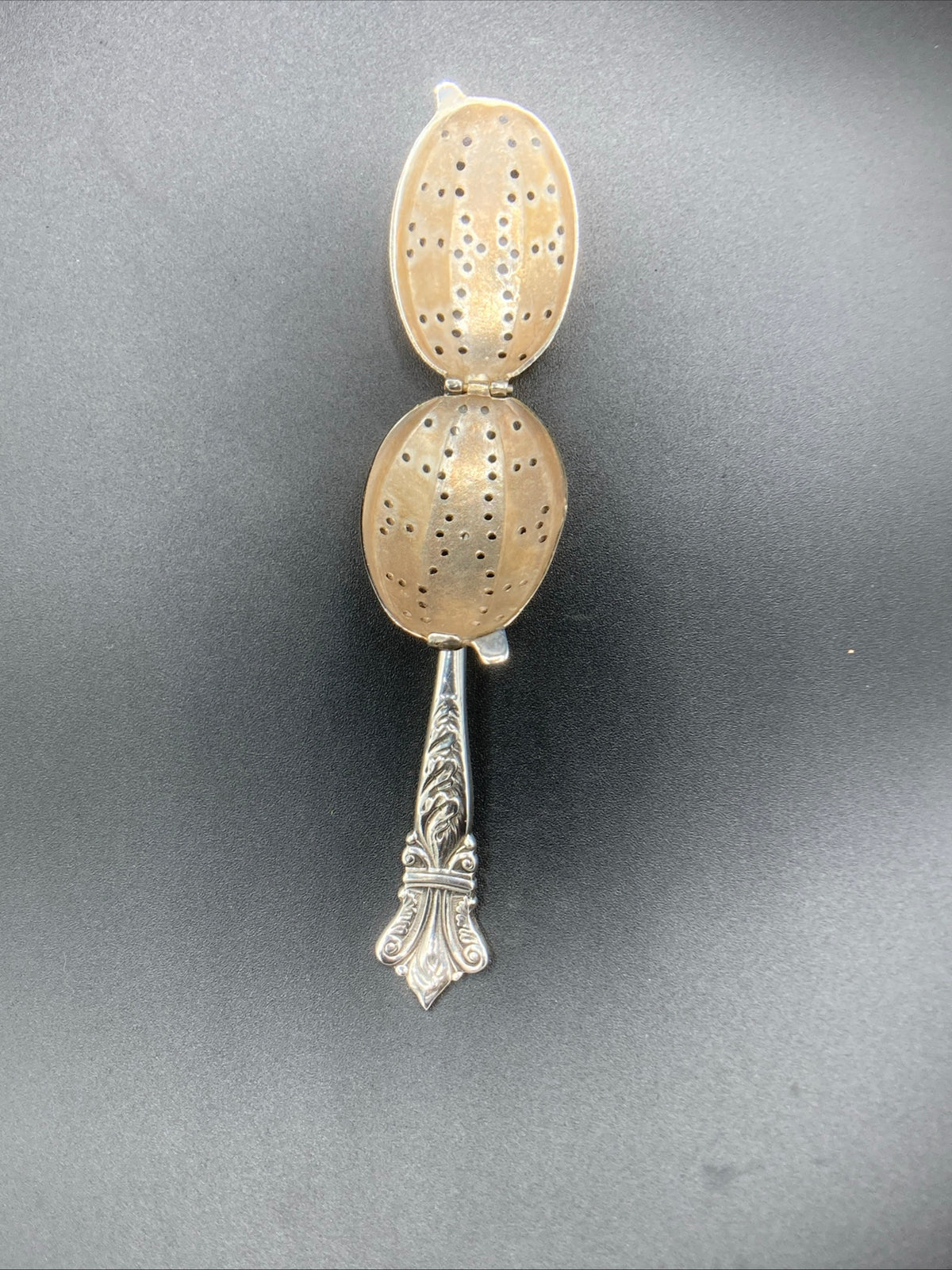 Antique Sterling Silver Tea Strainer Spoon .925