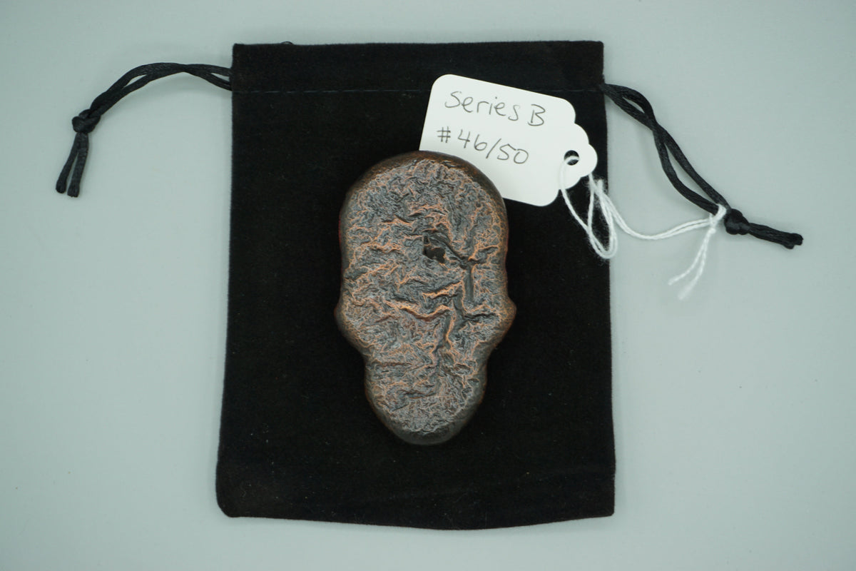 Hand poured copper skull series B cast 46