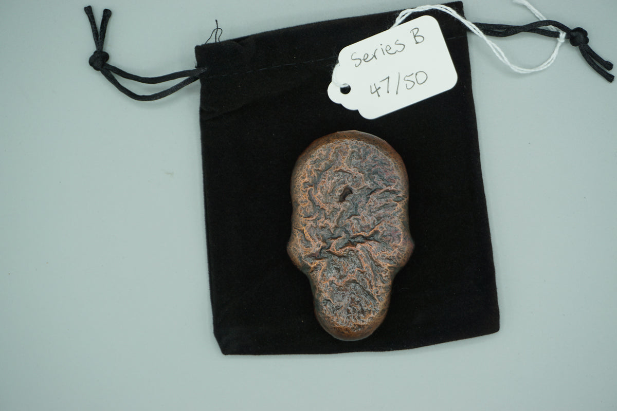 Hand poured copper skull series B cast 47