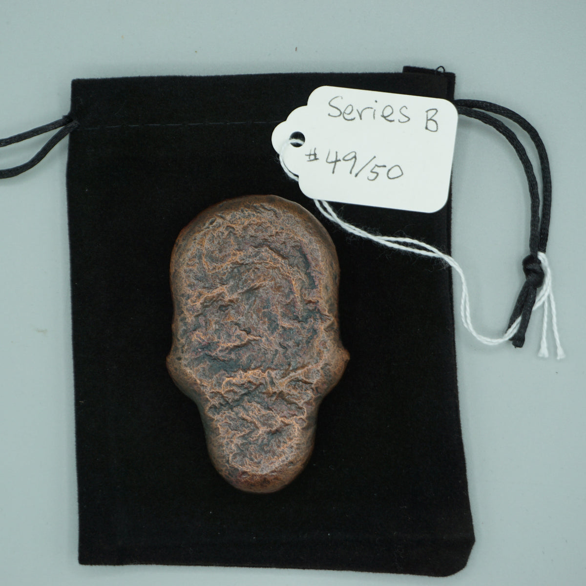 Hand poured copper skull series B cast 49