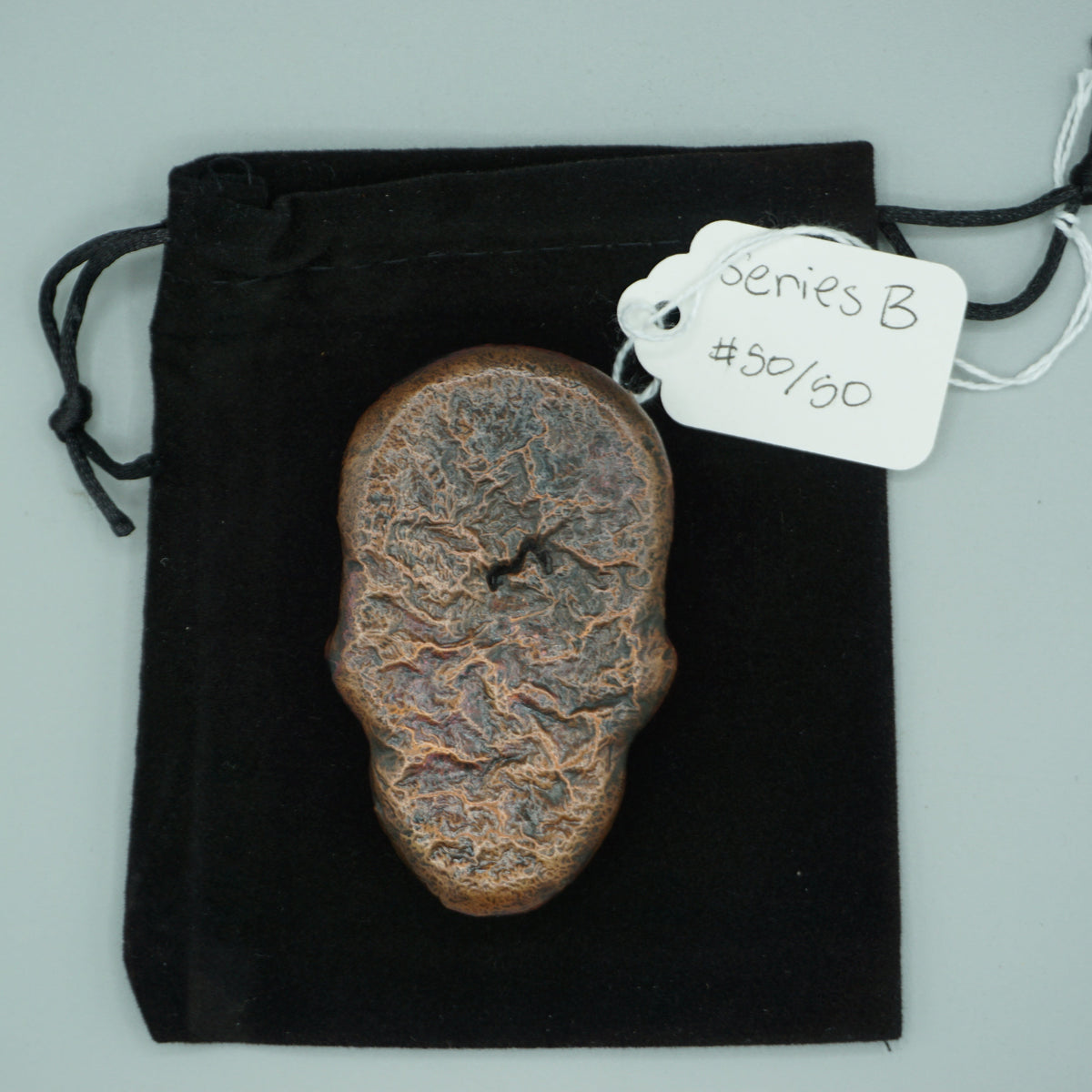 Hand poured copper skull series B cast 50