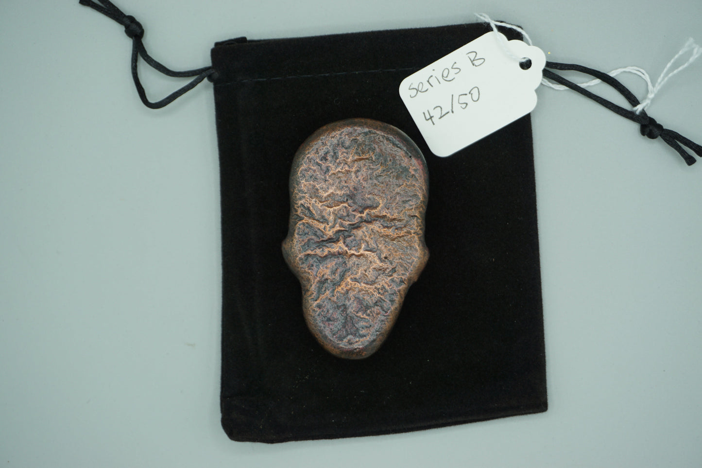 Hand poured copper skull