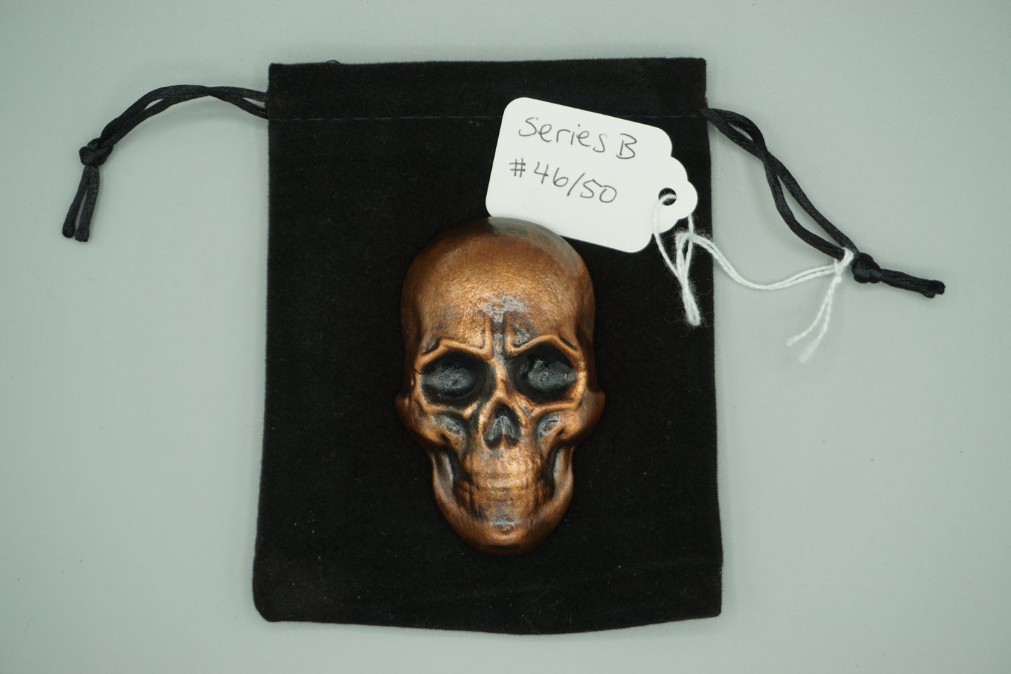 Hand poured copper skull